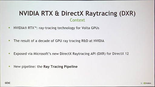GDC 2018ʤ3DGEDirectX RaytracingRTXOptixProRenderRadeon Raysȥ쥤ȥ餱ɤξ򤹤äꤵƤߤ