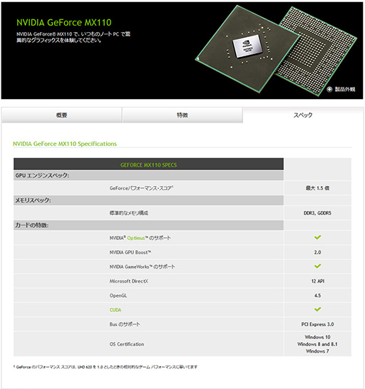  No.007Υͥ / NVIDIAGeForce MX130סGeForce MX110פʥꥹȤɲáΡPCΥȥ꡼ǥ