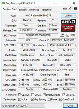 #004Υͥ/MSIRadeon RX 6600 XT GAMING X 8GBץӥ塼˾Υߥɥ륯饹ԾNavi 2XGeForce RTX 3060廊Τ