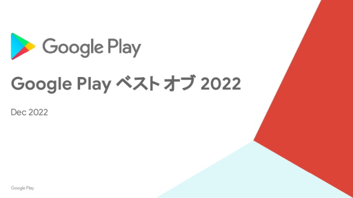  No.001Υͥ / Google Play ٥  2022ȯɽ٥ȥ桼ɼ󴧤ȥإ֥Хɤ˶ǯưGoogleʹƤ