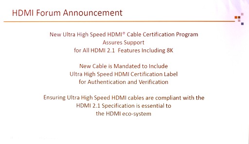 #005Υͥ/HDMI Forum8K/60fpsǧڥ֥λͺꡣUltra High Speed HDMI֥ǧڥץפȤϡ